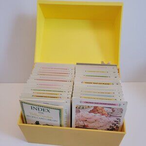 Vintage 1981 Betty Crocker Recipe Card Library In Yellow Box